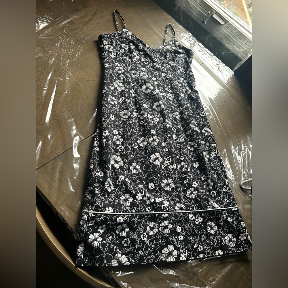 Mexx Black and White Floral Midi Dress